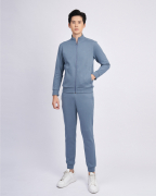 Bộ Nỉ Nam Khóa Kéo 2003 - Xám Nhạt