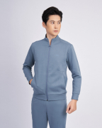 Bộ Nỉ Nam Khóa Kéo 2003 - Xám Nhạt