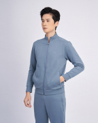 Bộ Nỉ Nam Khóa Kéo 2003 - Xám Nhạt