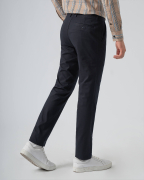 Quần Kaki Nam Dáng Slim Vân Vải Gai 4001 - Xanh Tím Than