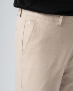 Quần Kaki Nam Dáng Slim Vân Vải Gai 4001 - Be