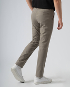 Quần Kaki Nam Dáng Slim Vân Vải Gai 4001 - Xám Đậm