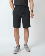 Quần Short Nam Thể Thao Vải Gân Logo Thêu Nổi 5001A Xám