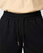 Quần Short Nam Thể Thao Vải Gân Logo Thêu Nổi 5001 - Đen