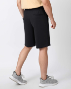 Quần Short Nam Thể Thao Vải Gân Logo Thêu Nổi 5001 - Đen