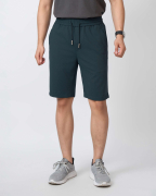 Quần Short Nam Thể Thao Vải Gân Logo Thêu Nổi 5001C Xanh Đậm