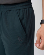 Quần Short Nam Thể Thao Vải Gân Logo Thêu Nổi 5001C Xanh Đậm