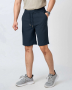 Quần Short Nam Thể Thao Vải Gân Logo Thêu Nổi 5001D Xanh Tím Than