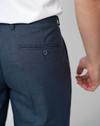 Quần Âu Nam Cạp Chun Màu Xanh Dương Đậm 5011A