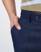 Quần Âu Nam Cạp Chun Màu Xanh Tím Than 5013A