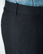 Quần Âu Nam Vải Tropical Dệt Chéo 5016 - Đen