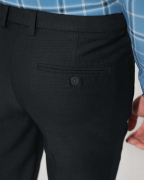 Quần Âu Nam Vải Tropical Dệt Chéo 5016 - Đen