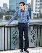 Quần Âu Nam Cạp Chun 4003 - Xanh Tím Than
