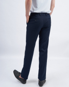 Quần Âu Nam Cạp Chun Vải Vân Gai Màu Xanh 2021A