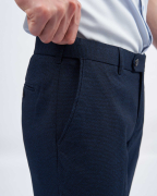 Quần Âu Nam Cạp Chun Vải Vân Gai Màu Xanh 2021A