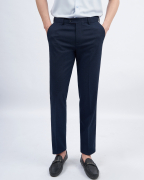 Quần Âu Nam Cạp Chun Vải Vân Gai Màu Xanh 2021A