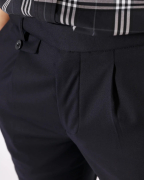 Quần Âu Nam Cạp Phối 3007 - Xanh Tím Than