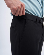 Quần Âu Nam Dáng Suông Màu Đen Trơn 2030 - Đen