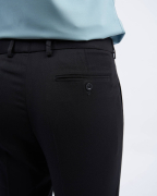 Quần Âu Nam Dáng Suông Màu Đen Trơn 2030