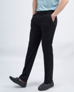 Quần Âu Nam Dáng Suông Màu Đen Trơn 2030