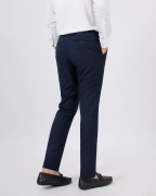 Quần Âu Nam Hoạ Tiết Kẻ Caro Trẻ Trung Màu Xanh Navy 3001A