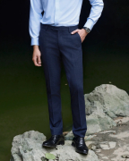 Quần Âu Nam Hoạ Tiết Kẻ Caro Trẻ Trung Màu Xanh Navy 3001A