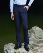 Quần Âu Nam Hoạ Tiết Kẻ Caro Trẻ Trung Màu Xanh Navy 3001A