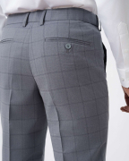 Quần Âu Nam Màu Xám Kẻ Ô 4013C