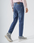 Quần Jeans Nam Dáng Slim Màu Xanh 3014A
