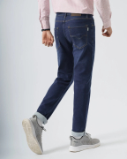 Quần Jeans Nam Dáng Slim Màu Xanh Đậm 4002A