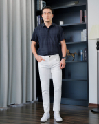 Quần Jeans Nam Dáng Slimfit Màu Trắng 4005W