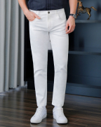 Quần Jeans Nam Dáng Slimfit Màu Trắng 4005W