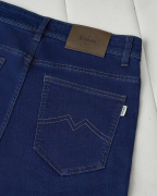 Quần Jeans Nam Dáng Suông Màu Xanh Co Giãn 5003A