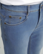 Quần Jeans Nam Dáng Suông Màu Xanh Nhạt 4017A