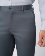 Quần Kaki Nam Dáng Carrot Trơn 4001 - Xám