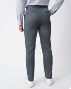 Quần Kaki Nam Dáng Carrot Trơn 4001 - Xám