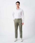Quần Kaki Nam Dáng Carrot Trơn 4001 - Xanh Đậm