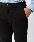 Quần Kaki Nam Dáng Carrot Trơn 4002 - Đen