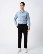 Quần Kaki Nam Dáng Carrot Trơn 4002 - Đen