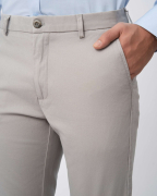 Quần Kaki Nam Dáng Carrot Trơn 4002 - Xám