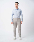Quần Kaki Nam Dáng Carrot Trơn 4002 - Xám