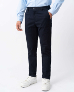 Quần Kaki Nam Dáng Carrot Trơn 4002 - Xanh Tím Than