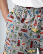 Quần Short Nam Đi Biển Họa Tiết 4001C Xám