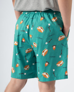 Quần Short Nam Đi Biển Họa Tiết 4001H Xanh 5