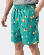 Quần Short Nam Đi Biển Họa Tiết 4001H Xanh 5