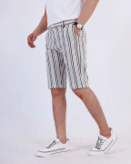 Quần Short Nam Họa Tiết Thời Trang 3005D Trắng