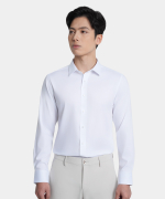 Áo Sơ Mi Dài Tay Nam Hoạ Tiết AS.25.B11 - Trắng