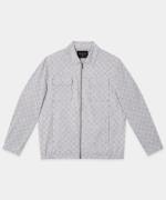 Áo Jacket Cổ Bẻ Nam In Hoạ Tiết RT.25.A5 - Ghi