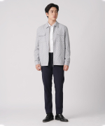 Áo Jacket Cổ Bẻ Nam In Hoạ Tiết RT.25.A5 - Ghi