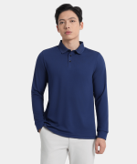 Áo Thun Dài Tay Nam Cổ Bẻ TD.25.A1 - Xanh